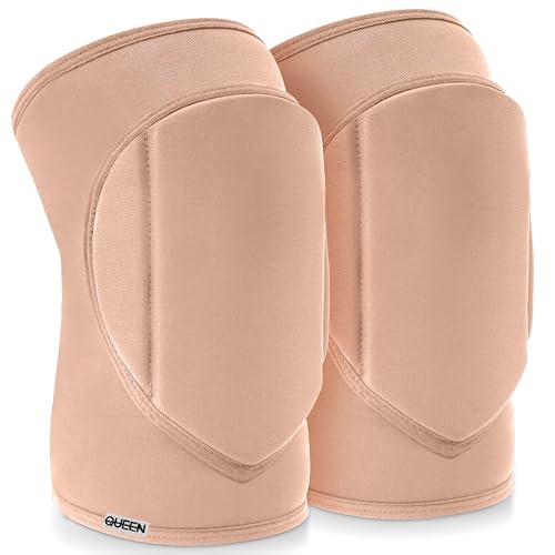 Queen Wear – Nude Latte – Pole Dance Knee Pads – Perfect Woman Protection for Ballet Modern Dance and Indoor Sports (XS)