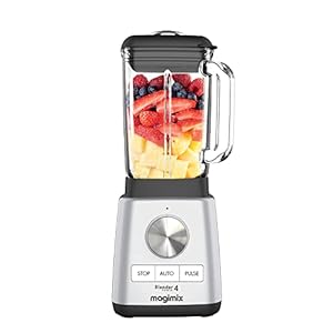 Magimix Blender Power 4 | Quiet Mark Approval | Metal/Glass | 1300W | 1.8L | Satin | 11630