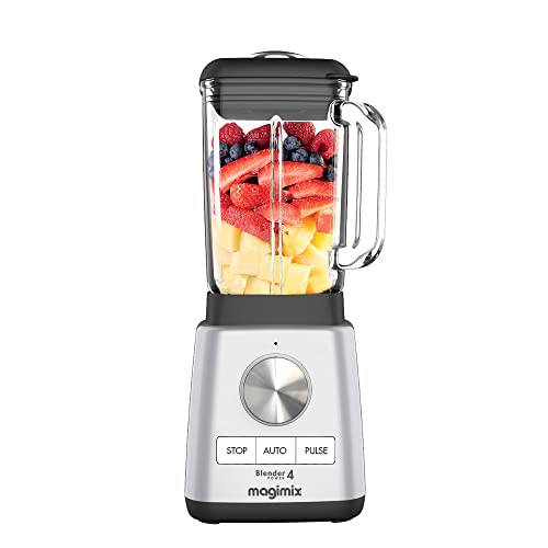 Magimix Blender Power 4 | Quiet Mark Approval | Metal/Glass | 1300W | 1.8L | Satin | 11630
