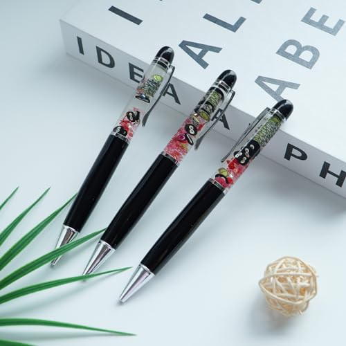 Image of Virus Covid Spooky Halloween Nurses Assistant Funny Pens Cute Floater Floating Liquid Writing Journaling Office Pen Unique Gift For Women Men