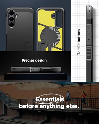 Image of Spigen for Galaxy S25 FE Case, Tough Armor MagFit [Kickstand] [Compatible with MagSafe] [Military-Grade Protection] - Black