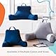 Linenspa Lesekissen mit geschreddertem Memory-Schaum, Rückenkissen zum Sitzen im Bett, Lesen, Spielen, Fernsehen – Bettstuhlkissen mit Armen, Schlafsaal-Essentials, Marineblau