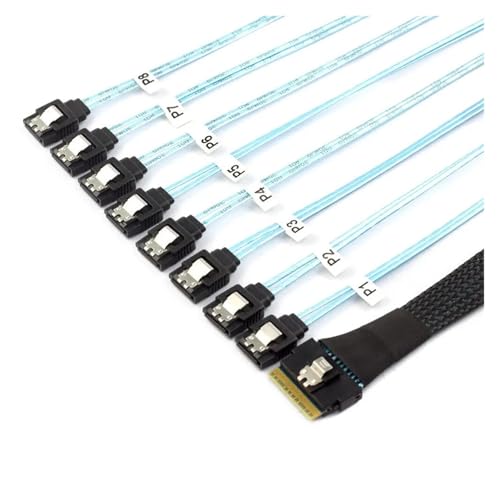 Cable conversor PCI-E SlimlineSAS SFF-8654 8I a 8X SATA 50cm