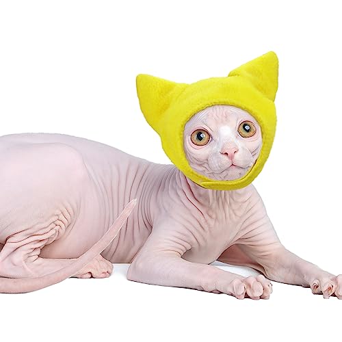 Sphynx - Sombrero protector de orejas para gatos sin pelo, protector de cabeza