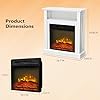 Bonnlo 30''H Freestanding Electric Fireplace Stove w/Remote & Timer, Realistic Fake Fireplace Heater w/ 6 Flame Colors, 5 Flame Brightness & Wood Mantel for Indoor Home Bedroom Living Room, 1400W #5