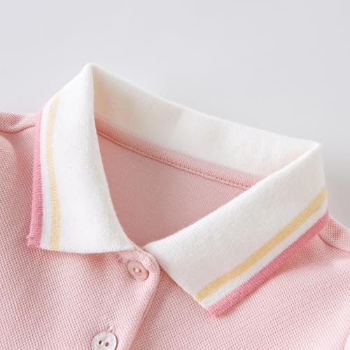 DAVE&BELLA Toddler Girls Polo Dress Short Sleeve Golf Tennis Dress A-Line Playwear Sundress Cotton Baby Girls' School Uniform4