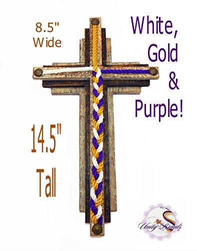 Unity Triple Layered Rustic Wood Cross Wedding Cord Of Three Strands Choose Your Colors #TOP1
