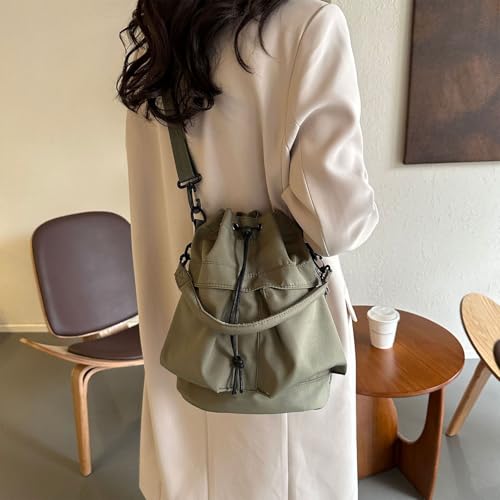 Fashionable Women's Bucket Bag Oxford Cloth Large Capacity Shoulder Bags Handbag For Office Shopping Or Casual Travel Elegant3