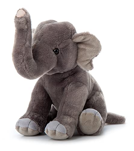 Image of The Petting Zoo Asian Elephant Stuffed Animal, Gifts for Kids, Wild Onez Zoo Animals, Asian Elephant Plush Toy 12 inches