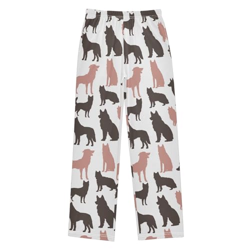 Pajama Bottoms, Pajamas Long Pant German Shepherd Silhouettes Lounge Wear Casual Sleep Pants Soft Pjs Sleepwear
