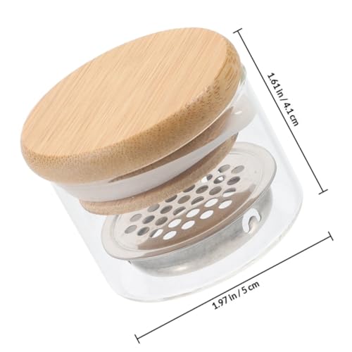 Lifkome 2 piezas plato de vidrio para manicura miniatura 2