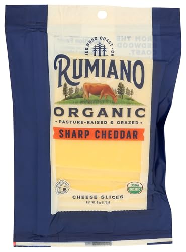 Rumiano Organic Sharp Cheddar Cheese, Sliced, 6 oz