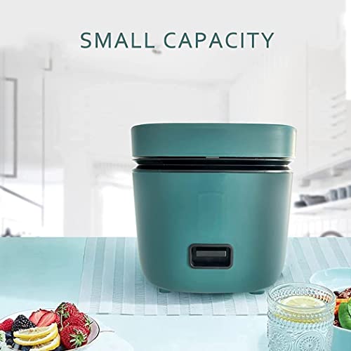 Vintage Green Mini Rice Cooker Non- Stick Cooking With Steamer One Touch Operation Perfect For 1-2 Person To Cook Rice, Meat, Noodles Or Soup (1.2L) - Image 3