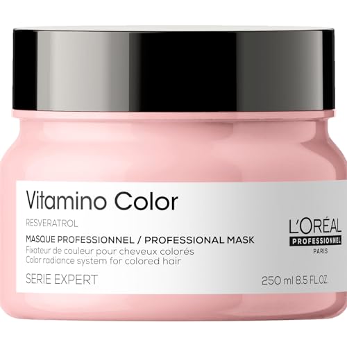 L’Oréal Professionnel Farberhaltende Haarmaske für coloriertes Haar, Mit Resveratrol, Serie Expert, Vitamino Color Maske, 250 ml