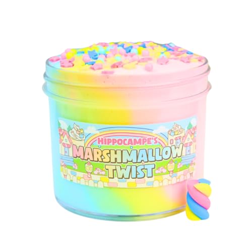 Marshmallow Twist Slime (SCENTED) | Handmade Slime | Hippocampe Slimes (4OZ)