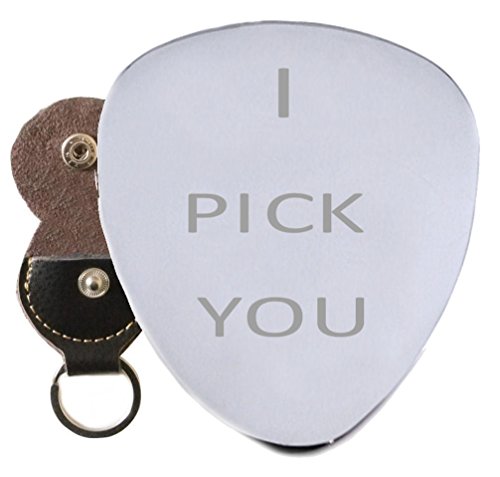 I Pick You Acier médiator gravé en porte-clés support - Les Beatles, Paul McCartney, John Lennon, RIngo Starr, George Harrison I Pick You Acier médiator gravé en porte-clés support