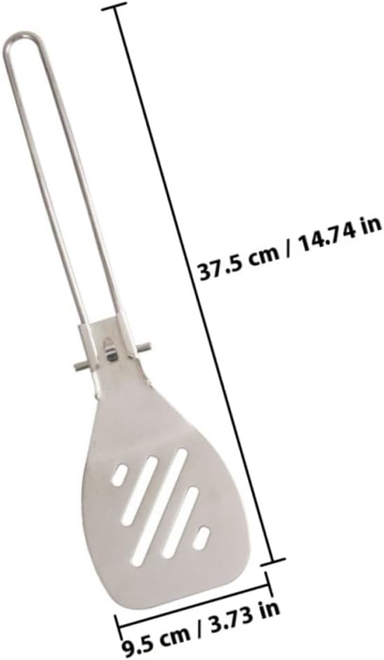 Foldable Stainless Steel Cooking Spatula for Frying, Portable Use image 2