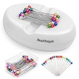 Auvitaya Magnetic Pin Holder, Pin Cushions for Sewing, Strong Magnet Pincushion, Cute Compact Needle Organizer, Bobby Pin Holder, Paper Clip Holder for Quilting, Sewing Accessories Magnetic Pin Dish