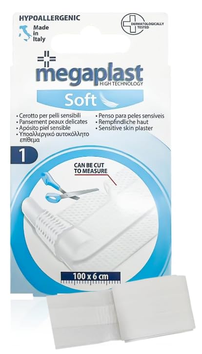 TEQY - Tiritas impermeables antibacterianas – Tira hipoalergénica delicada 6 cm x 1 m, paquete de 1 caja (suave)