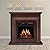 R.W.FLAME Electric Fireplace Mantel Wooden Surround Firebox, 36" Brown TV Stand with Freestanding Electric Fireplace, Remote Control, Adjustable Led Flame, 750W/1500w