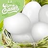 15 PCS White Wooden Eggs, Easter Fake Eggs Life Size Plain Eggs for Kids Craft Children DIY Paint Your Own Egg #2