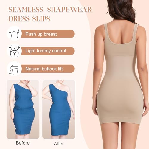 Image of Shapewear Slip Dress for Women Under Dress