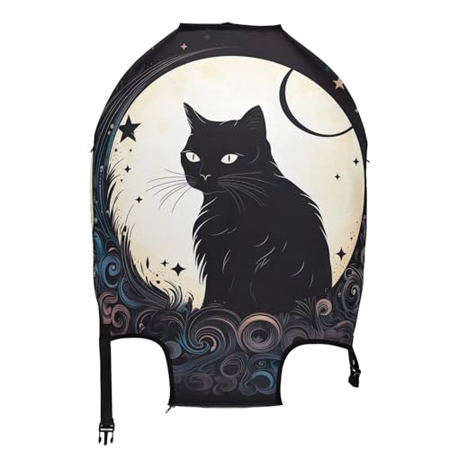 Joisal Suitcase Covers Luggage Protector Custom Protection Colors Flight Travel Suitcase Sleeve Cute Black Cat, L, Fits 26-28 Inch Case2