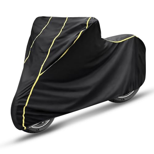Image of Auto Hub 100% Waterproof Bike Cover, Dustproof, UV Protection Bike Cover for All Two Wheeler Bike Upto 1000cc Size -Waterproof Black