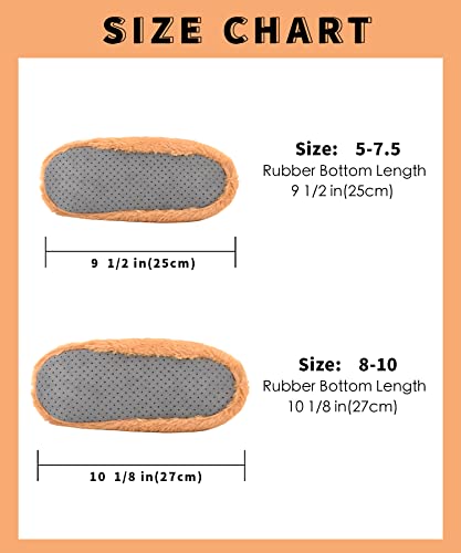 Image of DICUIRD Women's Non-Slip Gripper Slipper Socks Boot House Slippers
