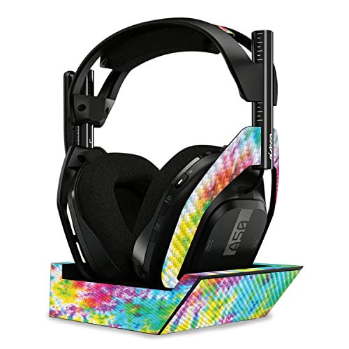 Image of MightySkins Carbon Fiber Skin Compatible with Astro A50 Wireless Headphones + Base Station (Gen 4) - Tie Dye Splatter | Protective, Durable Textured Carbon Fiber Finish | Easy to Apply