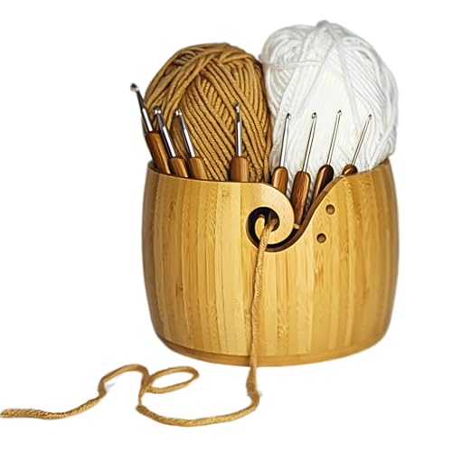 Branboo Garnschale für Wolle mit Häkelnadeln Extra groß aus...