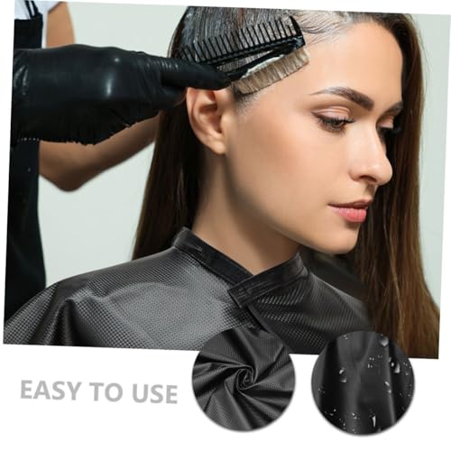 Capa para tinte de cabello FUOYLOO, 2 piezas, negra impermeable miniatura 7