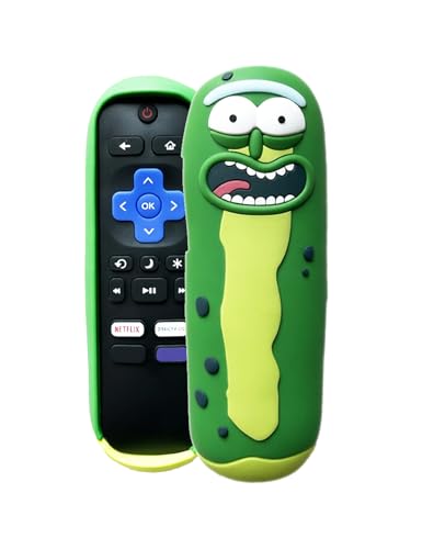 Remote Cover Compatible with Roku Cute Cartoon Silicone Protective Case for Roku TV Remotes Shockproof Anti-Slip Remote Sleeve Compatible with TCL/Onn/Hisense Roku Remote Control