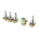 5pcs 6mm Split Shaft Top Adjustment Rotary Linear Potentiometers B1K
