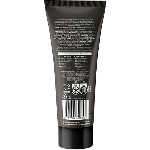 Sukin, Mens Face Cream, Contains Ceramides, Hyaluronic Acid, Coconut, Jojoba Oil, Baobab Extract, Vitamin E and More - Image 2