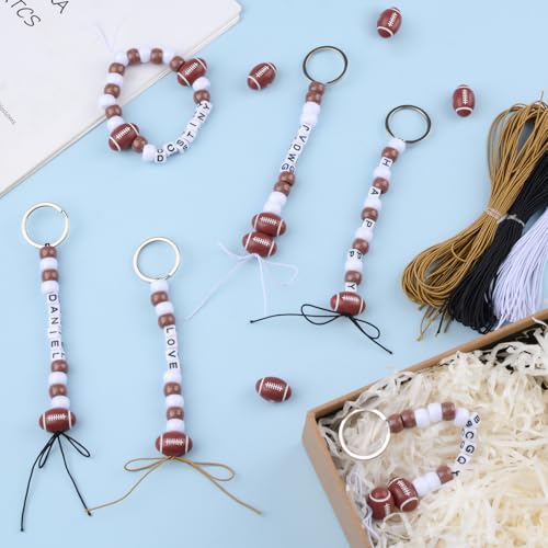 Kit de llavero de cuentas con letras de rugby para diseñar complementos sin complicaciones 3