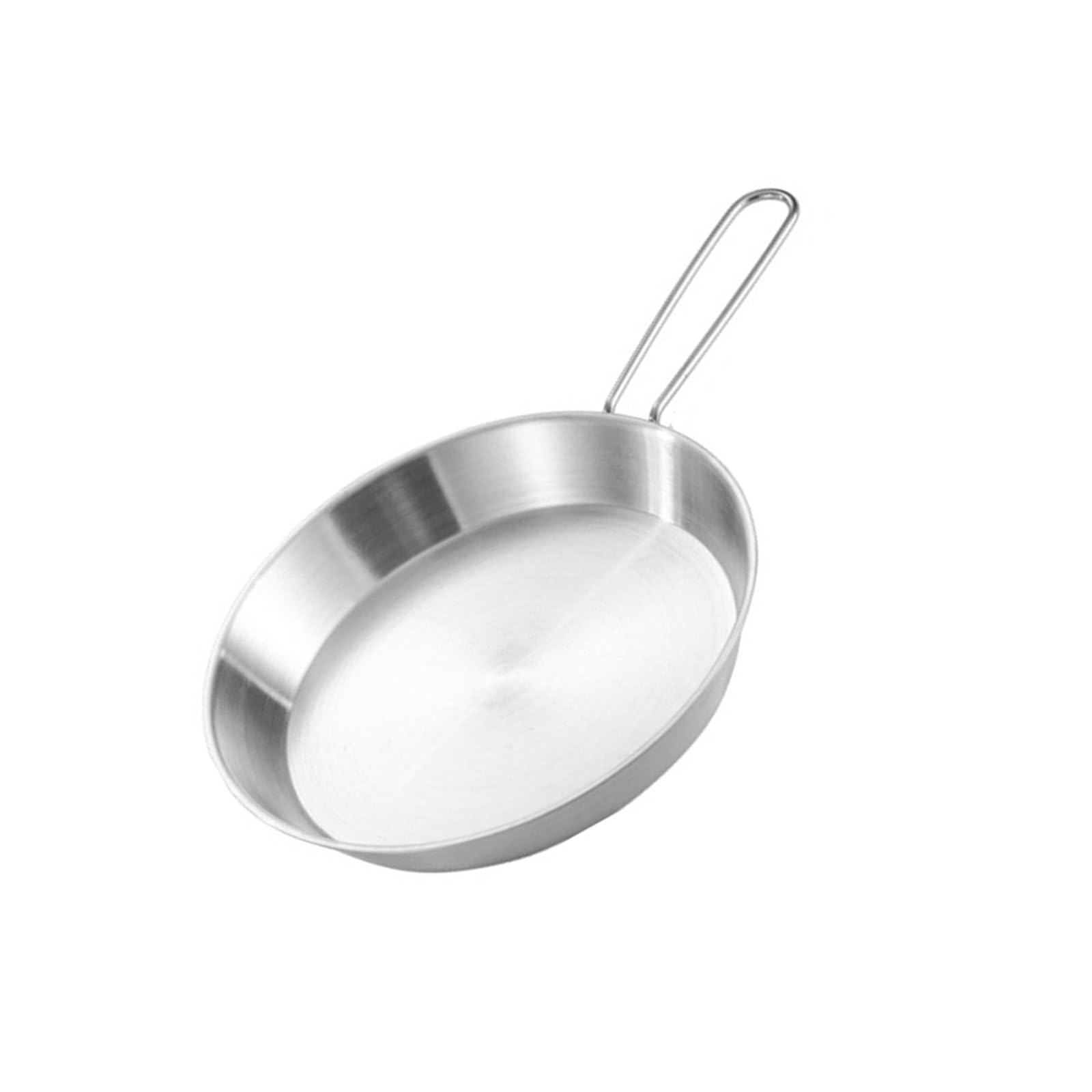 WYLZLKX 304 Stainless Steel Folding Skillets Portable Nonstick Frying Pans with Removable Handle Practical Kitchen Cookware.16cm