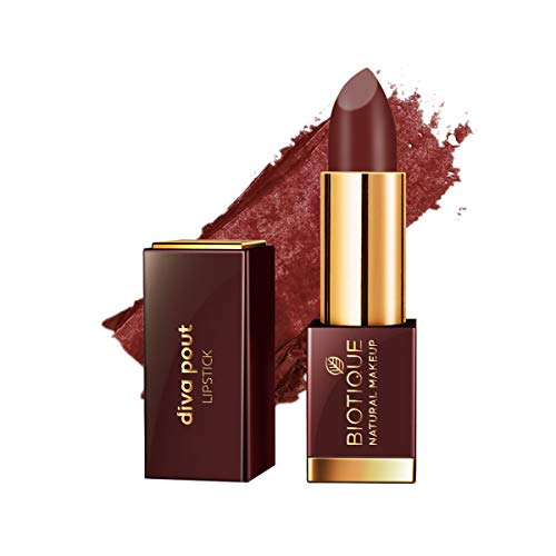 Image of Biotique Natural Makeup Diva Pout Lipstick, Cinnabar Tease, 4g