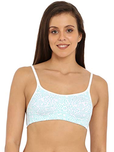 Image of Jockey Women's Cotton Soft Cup Bra (SS12-0103-FE018 34B White & Jet Teal)