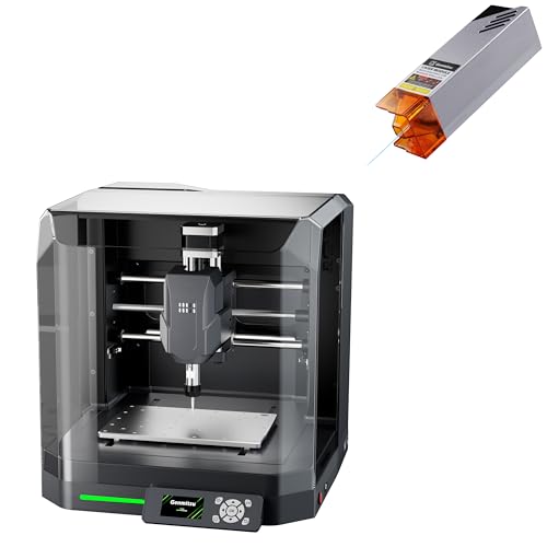 Genmitsu Cubiko CNC Router Machine + CFL55-33 5000mW Optical Power Laser Module, with Enclosure, PCB Milling Machine, Smart Desktop CNC with Auto Z-Probing, WiFi & APP Supported