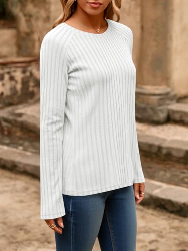 Cicy Bell Womens Long Sleeve Fuzzy Tunic Tops Knit Casual Dressy Pullover Sweatshirt Fall Loose Fit Crew Neck Shirts Blouse2