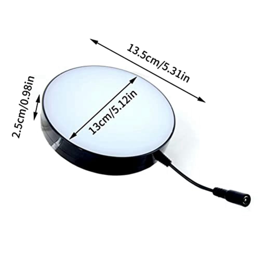 ChiMiao White Adjustable Brightness Ring Light Illuminator Replacement with Power Adapter LED Ring Microscope Bottom Light US Plug, 500374677