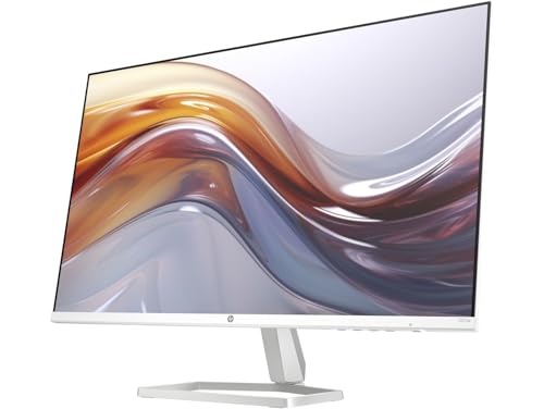 Image of HP 27 inch FHD IPS (1920x1080) Monitor with Speakers Bundle with Docztorm Dock, 100Hz Refresh Rate, Flicker-Free, 2X HDMI, 1x VGA, Ideal for Home & Business, White /Silver (2026 Model)
