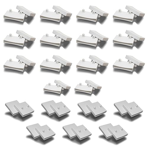 H-BOLT Bed Slat Holders/Bed Slat Clips - Complete Sets Available (White 60-64mm, 28 Side + 14 Center Rail Holders)