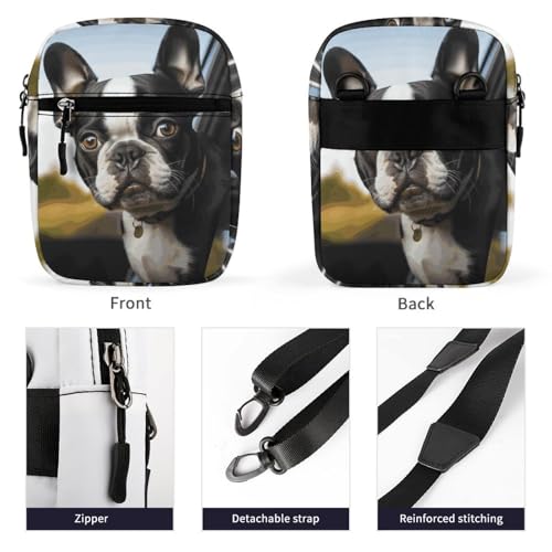 Personalized Small Crossbody Bag Water Resistant Messenger Bags Mini Puppy Dog Printing SlingBag For Men Women3