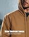 HISEA Men's Winter Work Jackets, Water Resistant Hooded Duck Canvas Coat, Loose Fit Insulated Utility Jacket with Pockets