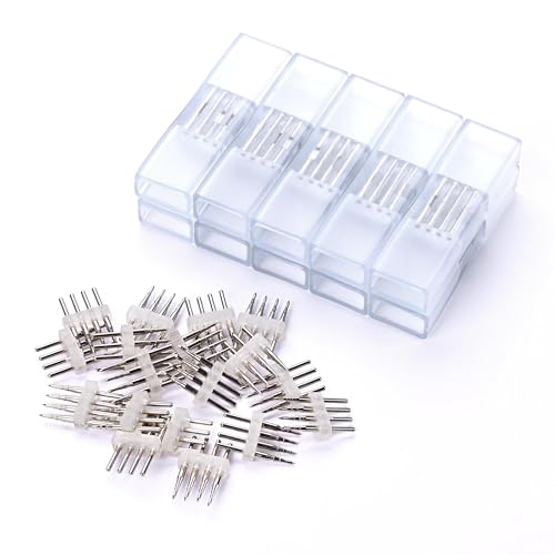 Image of Yescom 10 Sets of I Shape 2 to 1 Wire Splice Connector for BiLume RGBW | AC110-120V LED Neon Rope Lights