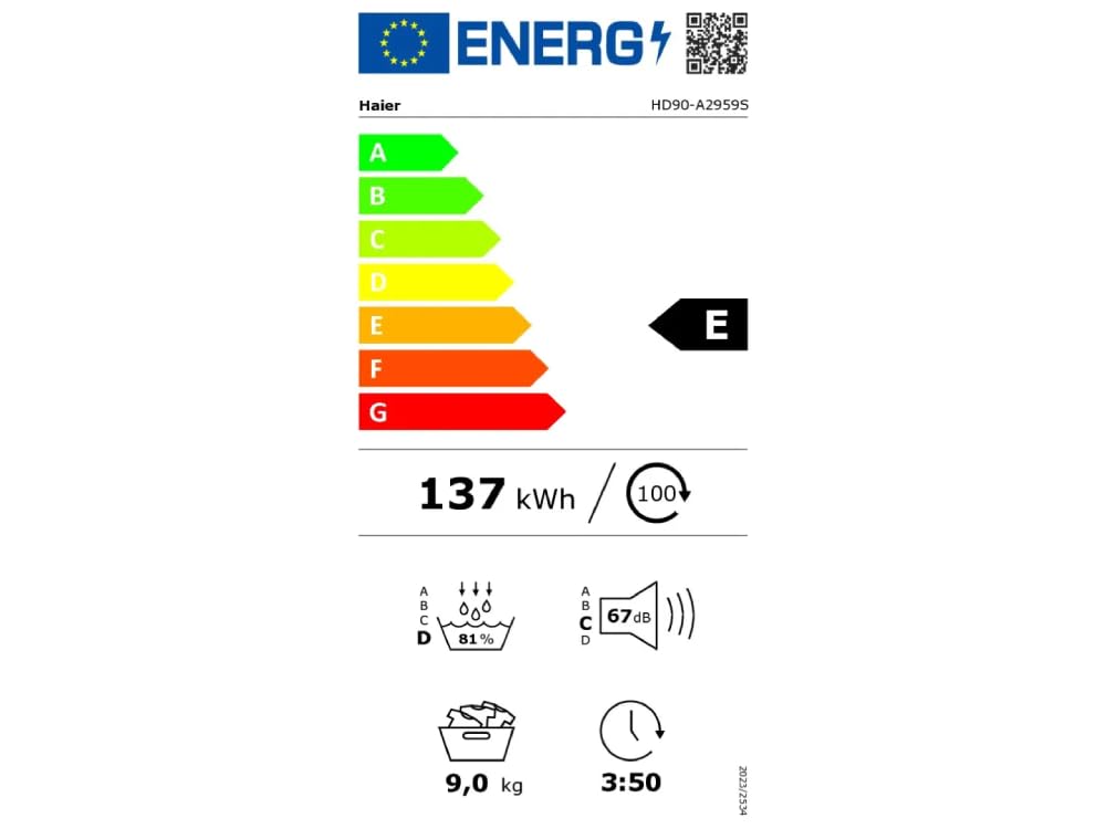 Sèche linge Haier HD90 A2959R FR