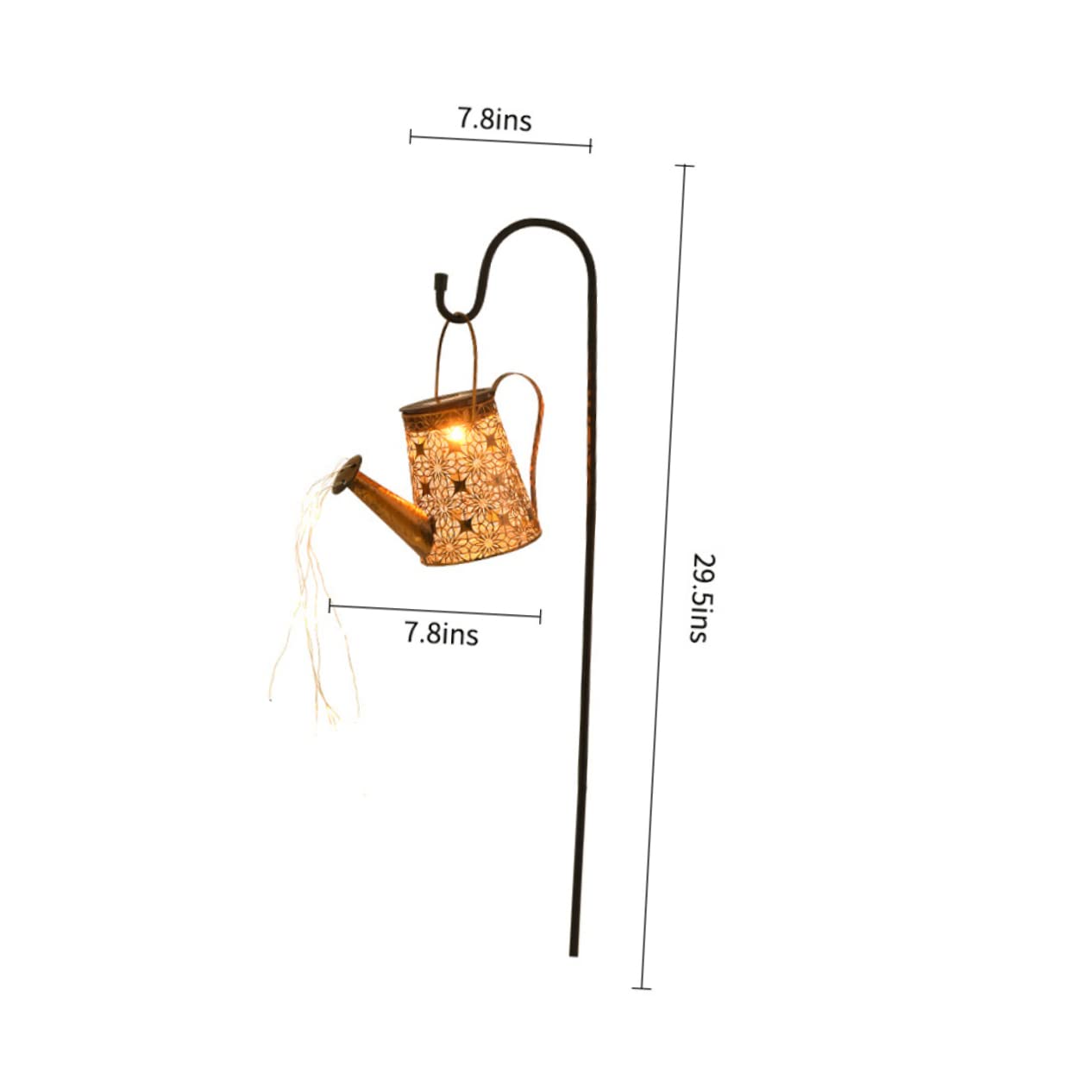 Gatuida Lampe Solaire Arrosoir Lumineux Éclairage Extérieur Décoratif Pour Jardin