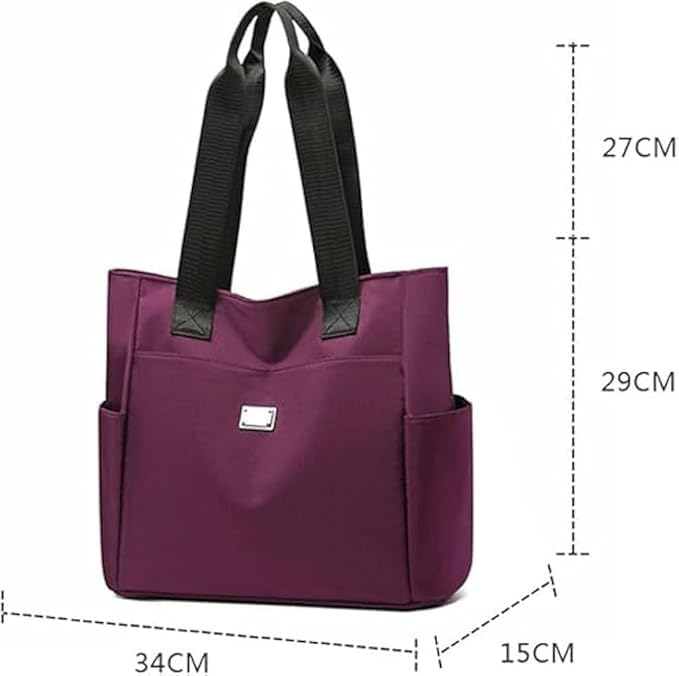 Aanahil Nylon Tote Shoulder Bag for Women – Lightweight Waterproof Handbag with Double Handles | Large Capacity Top Handle Tote for Work, Gym, Travel & School (Multicolor)